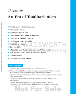 An Era of Totalitarianism