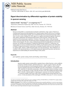 Signal discrimination by differential regulation of protein stability in