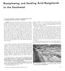 Rootplowing and Seeding Arid Rangelands in the Southwest