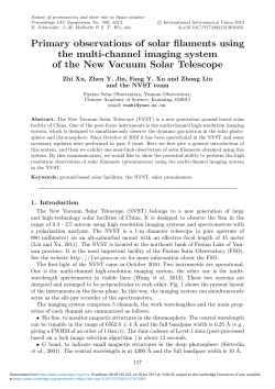 Primary observations of solar filaments using the multi