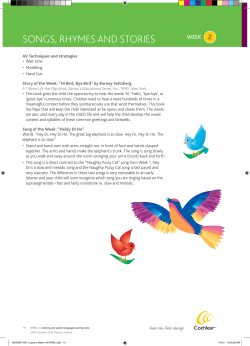 songs, rhymes and stories