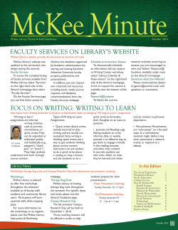 faculty services on library`s website focus on writing: writing to learn