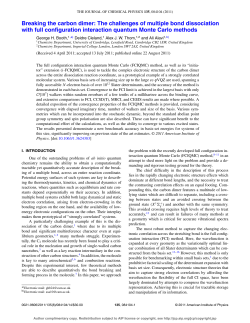 Breaking the carbon dimer: The challenges of multiple bond