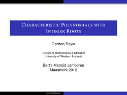 Characteristic Polynomials with Integer Roots