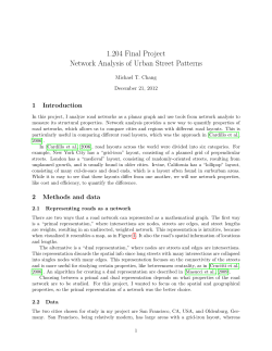 1.204 Final Project Network Analysis of Urban Street Patterns