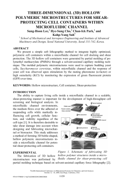 three-dimensional (3d) hollow polymeric microstructures for shear