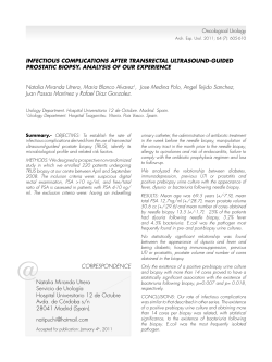 INFECTIOUS COMPLICATIONS AFTER TRANSRECTAL
