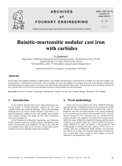 Bainitic-martensitic nodular cast iron with carbides