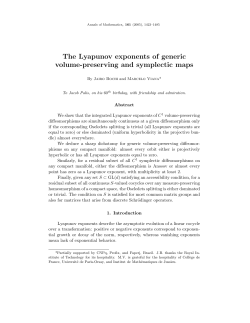 The Lyapunov exponents of generic volume