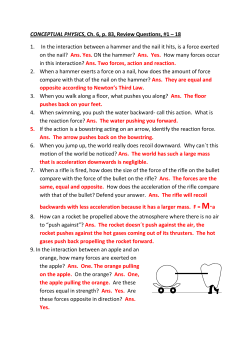 CONCEPTUAL PHYSICS, Ch. 6, p. 83, Review