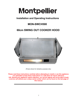 MON-SWCH500 60cm SWING OUT COOKER HOOD