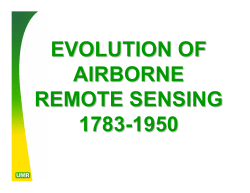 EVOLUTION OF AIRBORNE REMOTE SENSING 1783-1950