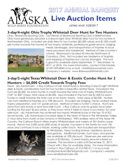 Live Auction Items - Alaska Wild Sheep Foundation