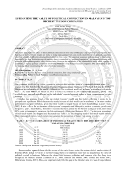 estimating the value of political connection