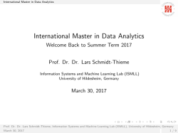 Data Analytics Welcome Back