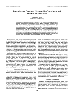 Inattentive and Contented: Relationship Commitment and Attention