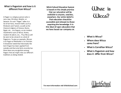 What is Wicca? - Correllian Nativist Tradition South Africa