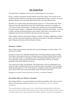 The North-West - Jacobite Studies Trust