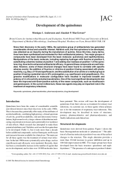 Development of the quinolones