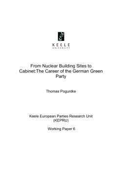 From Nuclear Building Sites to Cabinet