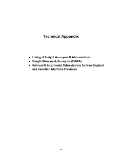 Technical Appendix - Central Massachusetts Regional Planning