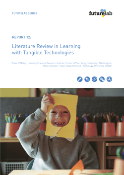 Literature review in learning with tangible technologies