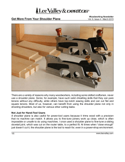Get More From Your Shoulder Plane