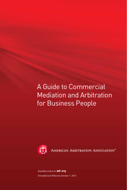 A Guide to Commercial Mediation and Arbitration for Business People