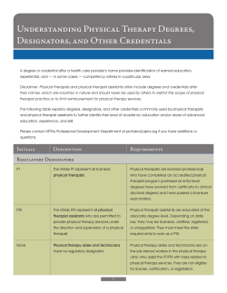 Understanding Physical Therapy Degrees, Designators, And