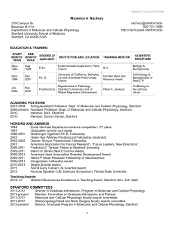 Curriculum Vitae - The Nachury Lab