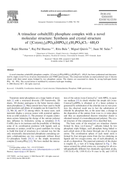 A trinuclear cobalt(III) phosphate complex with a novel molecular