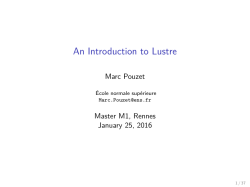 An Introduction to Lustre