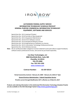 Terms and Conditions - Iron Bow Technologies