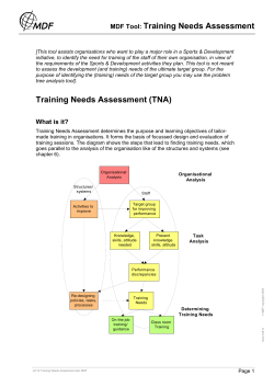 12 Training Needs Assessment