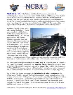 press release - National Club Baseball Association