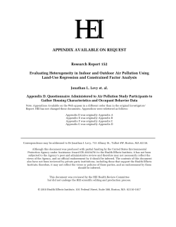 Appendix D - Health Effects Institute