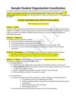 Sample Student Organization Constitution