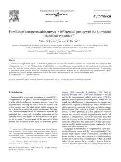 Families of semipermeable curves in differential games with the