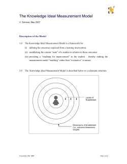 The Knowledge Ideal Measurement Model
