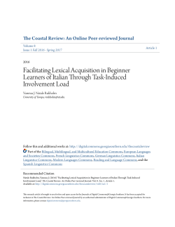 Facilitating Lexical Acquisition in Beginner Learners of Italian