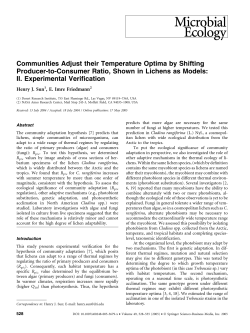 Communities Adjust their Temperature Optima by Shifting Producer