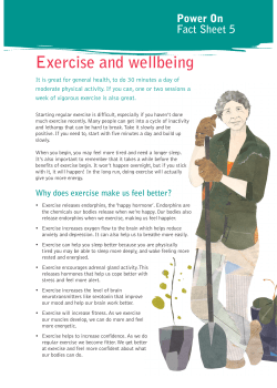 Exercise and wellbeing