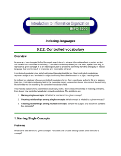 6.2.2. Controlled vocabulary