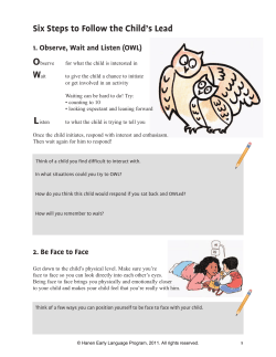 Six Steps to Follow the Child`s Lead