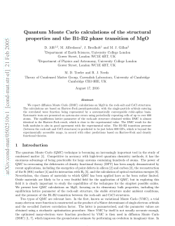 Quantum Monte Carlo calculations of the structural properties and