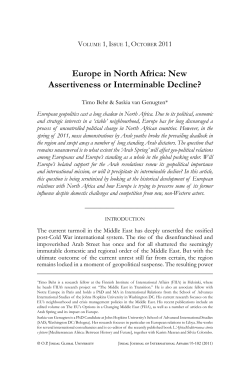 Europe in North Africa: New Assertiveness or Interminable Decline?