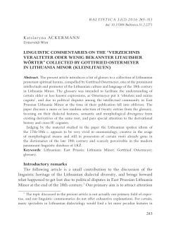 Katsiaryna ACKERMANN LINGUISTIC COMMENTARIES