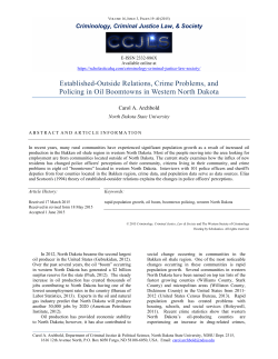 Established-Outside Relations, Crime Problems, and Policing in Oil