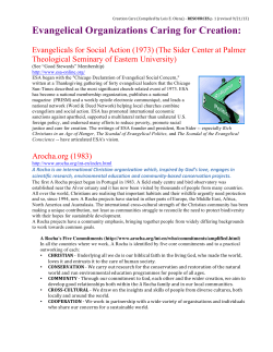 Creation Care - Assemblies of God Theological Seminary