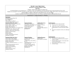 Approximately 4 &frac12; Weeks - Hardin County High School